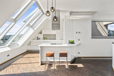 Exklusive Dachgeschoss-Maisonette mit Terrassen &amp; 360° Panoramablick