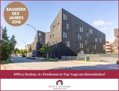 KfW55 Neubau: A+ Penthouse in Top-Lage am Binnenhafen!