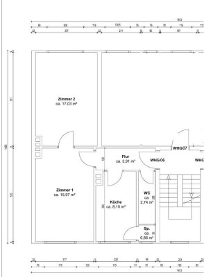 Helle 2-Zimmer-Wohnung im 2. OG in Hamburg-Wandsbek
