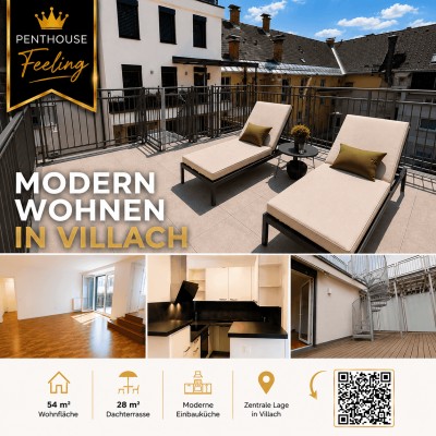 Neuwertige 2-Zimmer-Wohnung mit großer Dachterrasse für Penthouse Feeling - Top Lage