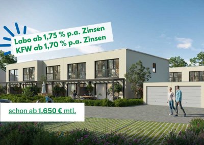 Neubau-Reihenhaus mit Garten in Neugablonz – KfW 40 / Haus 13