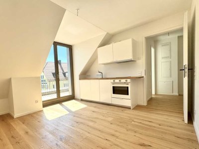 1-Zimmer Dachgeschosswohnung in energiesparendem schöner Neubau  in München-Riem