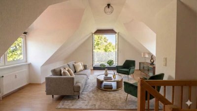 Sonnige DG-Maisonette Wohnung in Berlin-Hermsdorf: 3 Zimmer, 2 Balkone