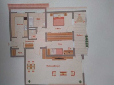 Ansprechende und gepflegte 3-Zimmer-Dachgeschosswohnung mit Einbauküche in Bietigheim-Bissingen