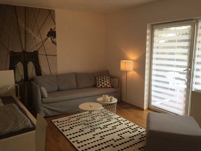 Möbliertes 1-Zi.Apt. mit Terrasse in KA-Knielingen zu vermieten