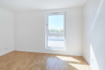 Einziehen und genießen: Stilvolle 2-Zimmer-Wohnung mit Einbauküche und großzügiger Dachterrasse.