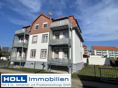 *** Gemütliche 2,5-Raum-EG-Wohnung mit tollem Balkon und Garage in Weißenborn bei Freiberg ***
