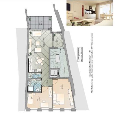 Wunderschöne 3-Zimmer Wohnung mit gehobener Innenausstattung und Terasse in Düsseldorf Stadtmitte