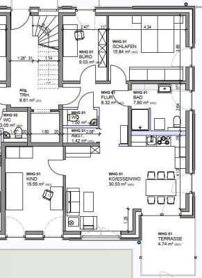 Erstbezug mit Balkon und Einbauküche: Ansprechende 4-Zimmer-EG-Wohnung mit geh. Innenausstattung