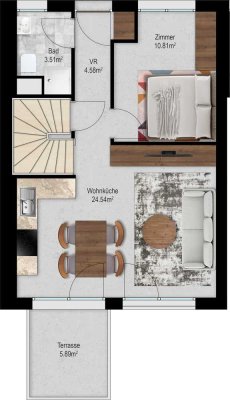 Neubau! 5-Zimmer-Maisonette-Wohnung mit Balkon in Bodnegg