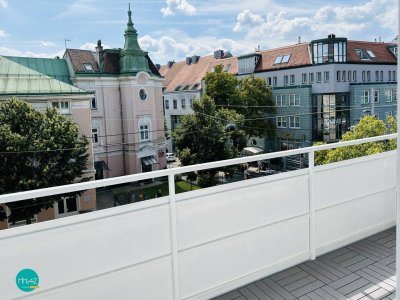 Ecke Hütteldorfer-/Waidhausenstraße! Helle, renovierte 3-Zimmer Wohnung mit Südloggia! WG geeignet • Ab sofort beziehbar