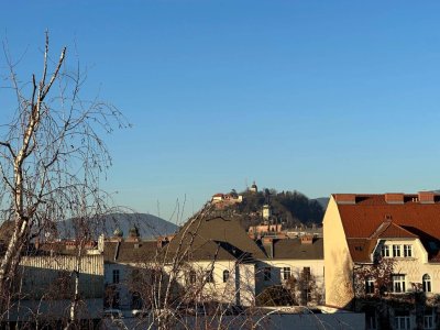ERSTBEZUG- ALTBAUETAGE im 4.OG mit LIFT !!! Bestlage nähe Augartenpark, Murpromenade und Innenstadt, **RARITÄT**, 2 Balkone, Schlossbergblick*, Förderung**
