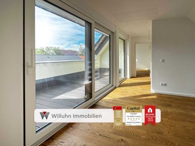 Maisonette-Wohnung im Reihenhausstil mit Dachterrasse | Wärmepumpe | Garage inklusive