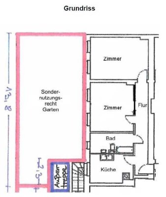 Gepflegte 2-Zimmer-Erdgeschosswohnung mit Einbauküche in Steglitz (Steglitz), Berlin