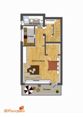 helles, vollst. renovierte 1-Zimmer-Apartment mit geh. Innenausstattung, Balkon und EBK