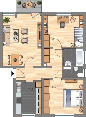 3-Zimmer-Wohnung in Offenbach an der Queich