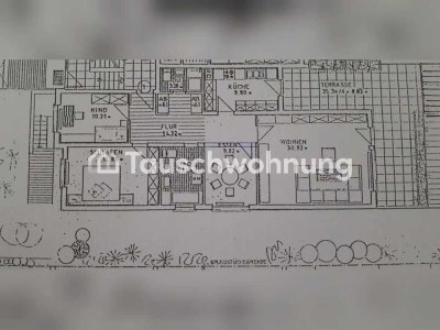 Tauschwohnung: 4-Zi-Whg mit Garten gg. 3-Zi-Whg mit Aufzug