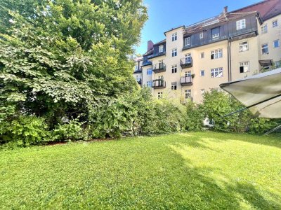 + THALKIRCHEN a.d. ISAR! + Absolut ruhige, teilrenov. 1 Zi.-Gartenterrassenwhg. mit EbK & Wannenbad