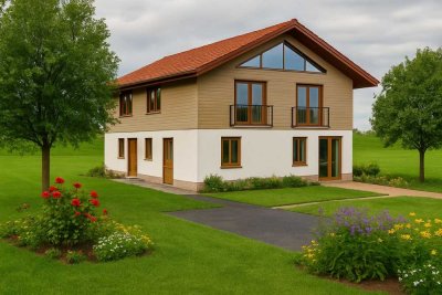 Neubau-Doppelhaushälfte in schöner Lage & Chiemseenähe - inklusive Grundstück