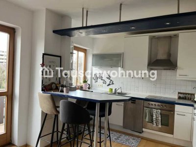 Tauschwohnung: 2 Zi. DG (+ Dachboden) -hell, grün, ruhig– gegen 3 Zi. Whg.