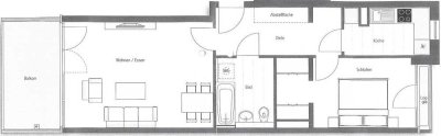 Exklusive, neuwertige 2-Zimmer-Wohnung mit gehobener Innenausstattung mit EBK in München Hadern