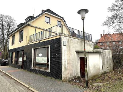 Stark sanierungsbedürftiges Wohn- und Geschäftshaus mit Option aufs Nachbargrundstück