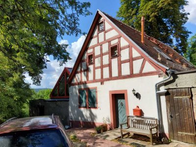 Rarität, kleines Fachwerkhaus in Alleinlage mit Aussicht, provisionsfrei