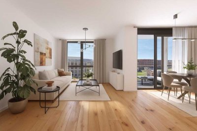 Luxuriöse 3-Zimmer-Neubauwohnung mit exklusiven  Ausstattungsdetails und einzigartigem Fernblick