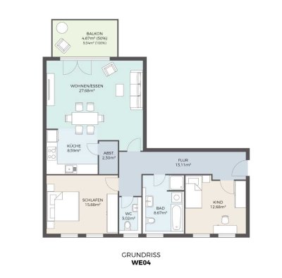 Geschmackvolle 3-Raum-Wohnung mit Balkon und Einbauküche in Frankfurt