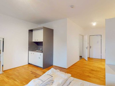 Teilmöbliertes 1-Zimmer-Apartment im Neubau