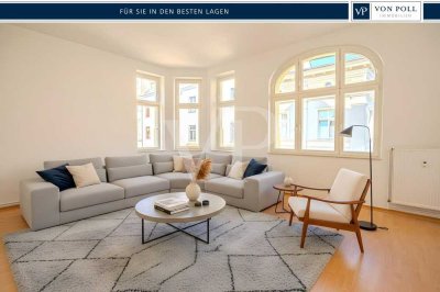 Lichtdurchflutete Etagenwohnung im 1. Obergeschoss mit Balkon in zentraler Lage Stralsunds