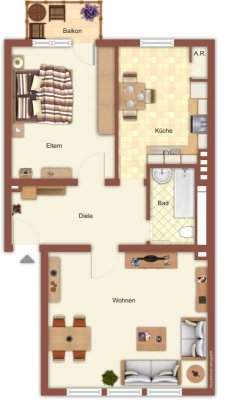 2-Zimmer-Wohnung in Mönchengladbach Mülfort