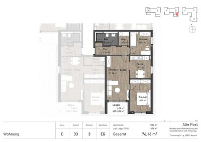 Willkommen im Wohnquartier "Alte Post"  - Neubau von 107 Wohneinheiten