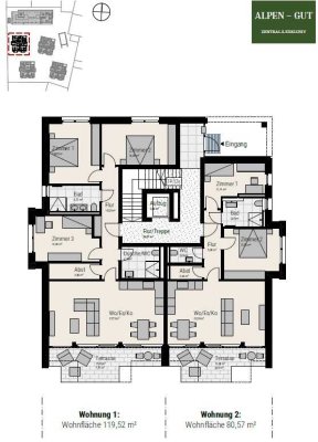 Exklusive Erdgeschosswohnung (Neubau) im Herzen von Sonthofen