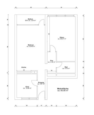 Sanierte 3-Zimmer-Wohnung mit Balkon in Aachen