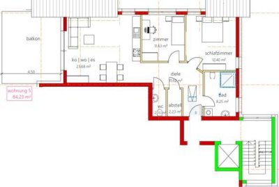 Helle 3-Zimmer Dachgeschosswohnung mit Balkon in Warthausen