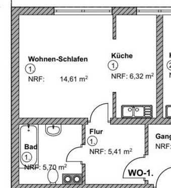 Sanierte 1-Zimmer-Souterrain-Wohnung in Speyer
