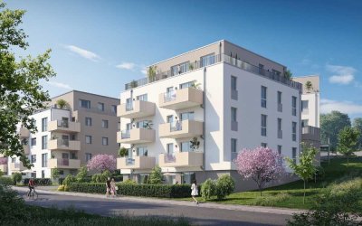 Barrierefreie Neubauwohnung mit Balkon und PKW Stellplatz