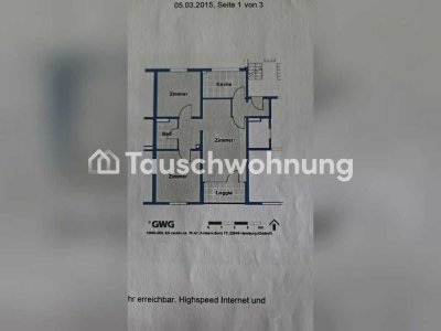Tauschwohnung: Tausche eine 3 Zimmer Wohnung im Erdgeschoss gegen 4 Zimmer