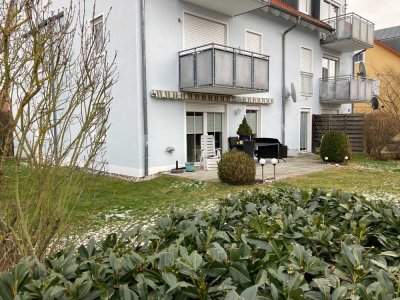Stilvolle, gepflegte 3-Zimmer-EG-Wohnung mit Terrasse und schönem Garten in Schrobenhausen