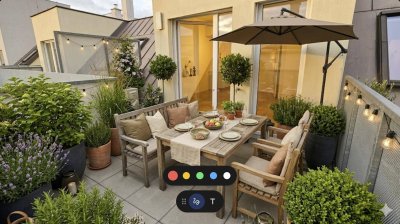 Vorsorgewohnung - provisionsfrei! Ruhige, moderne 2-Zimmer Dachgeschosswohnung mit Terrasse