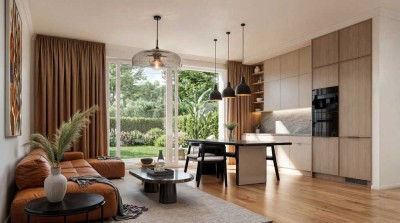 Stilvolle und helle 3-Zimmer Neubauwohnung mit über 100m² Garten