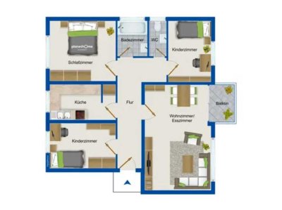 Günstige, gepflegte 4-Raum-Erdgeschosswohnung mit Balkon in Detmold /Herberhausen