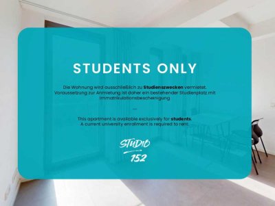 Möbliertes 1-Zimmer-Apartment für Studierende im Studio 152