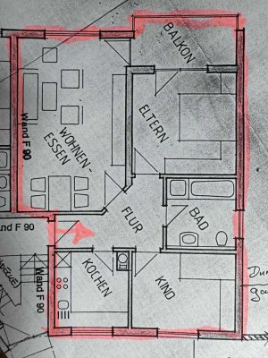 Geschmackvolle 3-Raum-Erdgeschosswohnung mit gehobener Innenausstattung mit EBK in Kehl - OT Kork