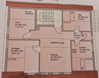 Helle 3-Zimmer DG Einliegerwhg in Niedernhall mit 76 m²
