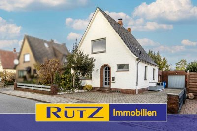 Delmenhorst-Brendel | Freistehendes Einfamilienhaus mit überdachter Terrasse, Keller & Garage