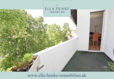 Mit sonnigem Balkon + Blick ins Grüne: Gepflegte, helle 3-Zimmer-Wohnung in WOB-Teichbreite...