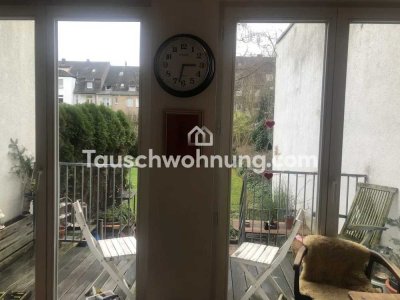 Tauschwohnung: Helle Wohnung mit Wendeltreppe und Terrasse