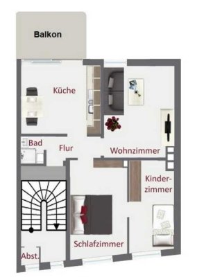 Geschmackvolle Altbau 3-Zimmer-Wohnung mit Balkon in Bonn